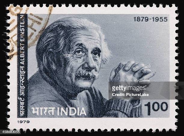 india einstein postage stamp - albert einstein photo stockfoto's en -beelden