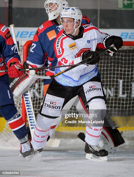 Mike Kuenzle of Team Switzerland during the game between Slovakia and Switzerland on November 9, 2014 in Munich, Germany.