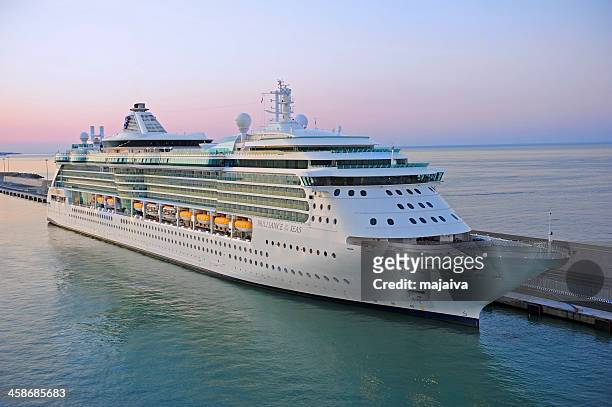 cruise ship - moored stock pictures, royalty-free photos & images