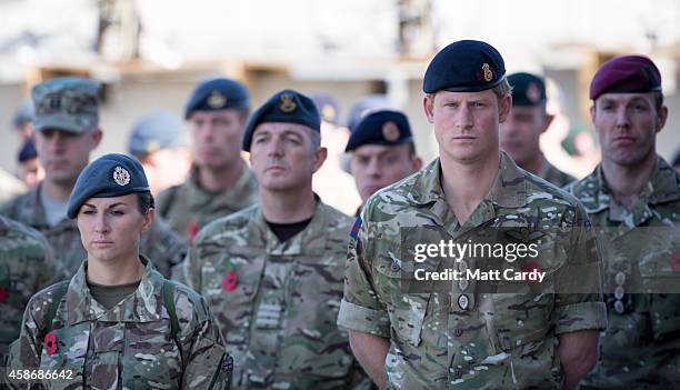 Prince Harry joins British troops and service personal remaining in Afghanistan and also International Security Assistance Force personnel and...