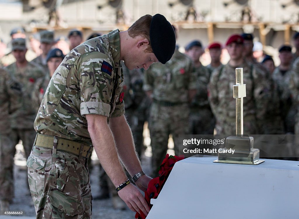 British Troops In Kandahar Participate In A Remembrance Sunday Service