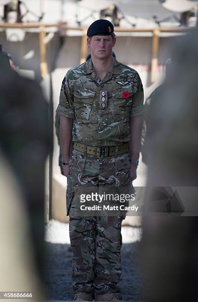 Prince Harry joins British troops and service personal remaining in Afghanistan as they are also joined by International Security Assistance Force...