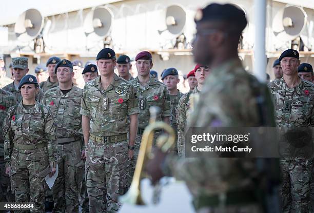 Prince Harry joins British troops and service personal remaining in Afghanistan and also International Security Assistance Force personnel and...