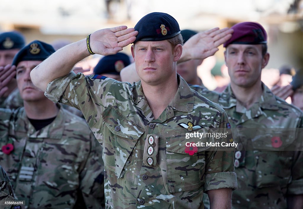 British Troops In Kandahar Participate In A Remembrance Sunday Service