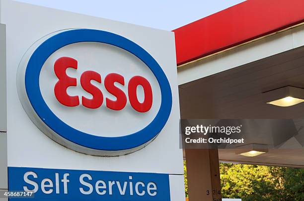 esso gas station - esso stock pictures, royalty-free photos & images