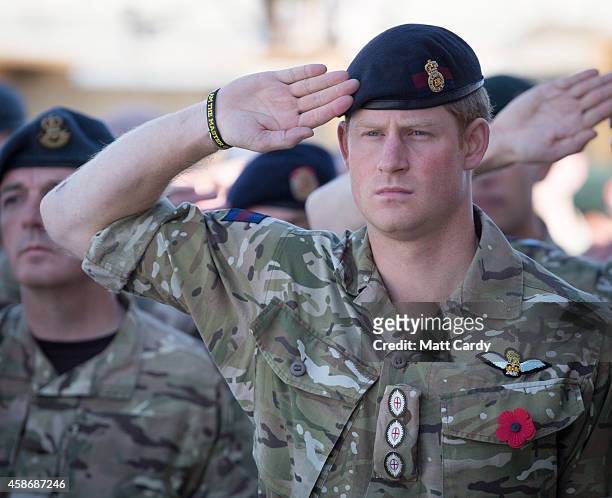 Prince Harry joins British troops and service personal remaining in Afghanistan and also International Security Assistance Force personnel and...