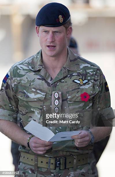 Prince Harry joins British troops and service personal remaining in Afghanistan and also International Security Assistance Force personnel and...