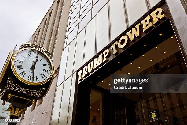 trump tower in the fifth avenue - fifth avenue stock pictures, royalty-free photos & images