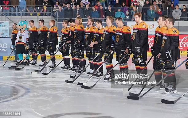 Team Germany during the game between Canada and Germany on November 9, 2014 in Munich, Germany.