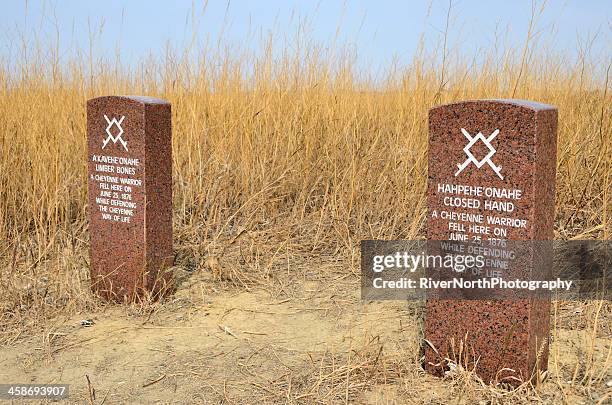 battle of the little bighorn monument - cheyenne people stock pictures, royalty-free photos & images