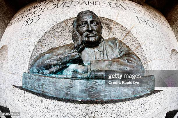 bust of cecil john rhodes, cape town, south africa - scholarship award stock pictures, royalty-free photos & images