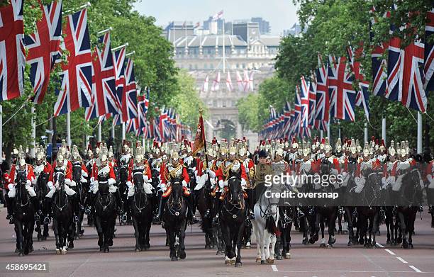 british royal parade - queens guard stock pictures, royalty-free photos & images