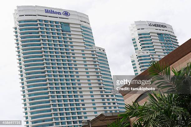 hilton and le meridien hotels in kuala lupur - capital hilton stock pictures, royalty-free photos & images