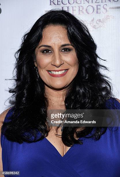 Bonnie Abaunza arrives at the 3rd Annual Unlikely Heroes Awards Dinner and Gala at the Sofitel Hotel on November 8, 2014 in Los Angeles, California.