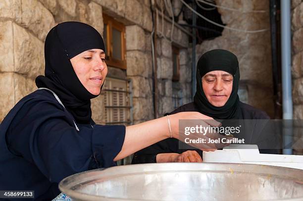 syrian christian nuns at greek orthodox monastery of st. thecla - greek orthodoxy stock pictures, royalty-free photos & images