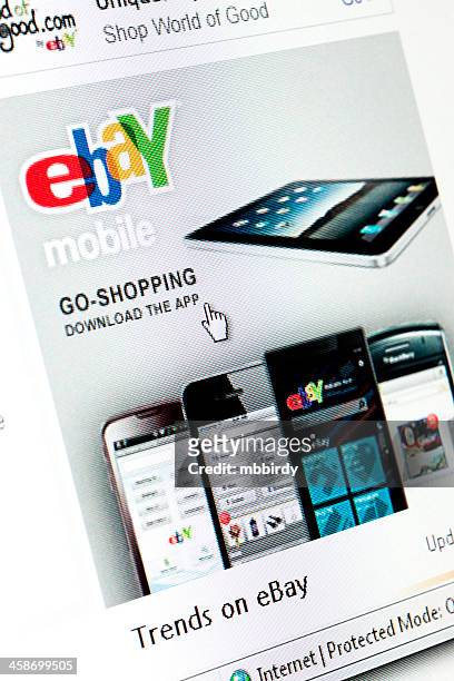 ebay web site in internet explorer browser on lcd screen - internet explorer stock pictures, royalty-free photos & images