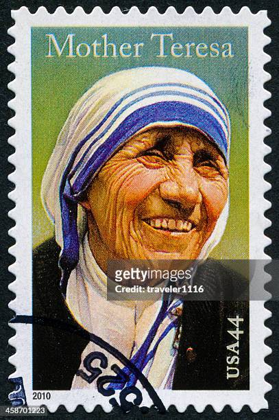 mother teresa stamp - mother teresa stock pictures, royalty-free photos & images