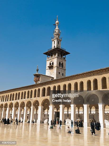 moschea di umayyad, damasco - damasco foto e immagini stock