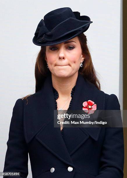 Catherine, Duchess of Cambridge attends the annual Remembrance Sunday Service at the Cenotaph on Whitehall on November 9, 2014 in London, England....