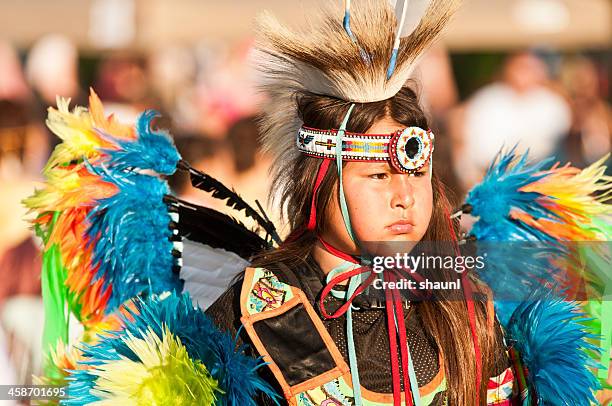 mawio'mi dancer - kid dancing stock pictures, royalty-free photos & images