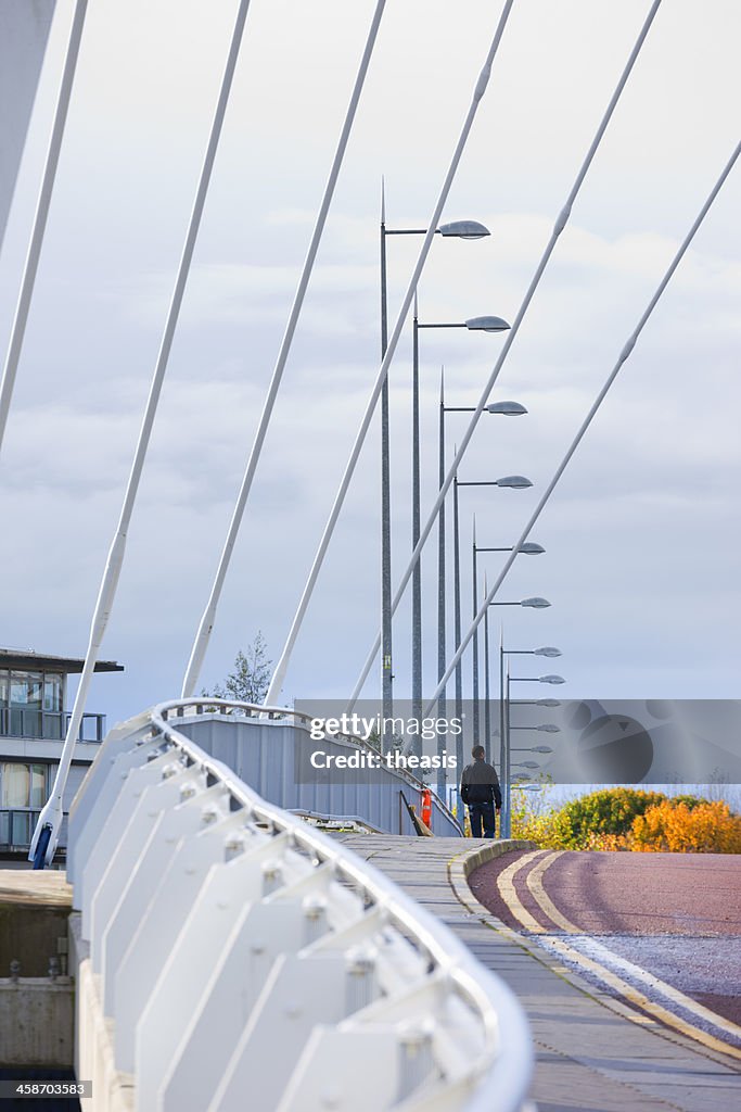 Crossing the Squinty Bridge, Glasgow