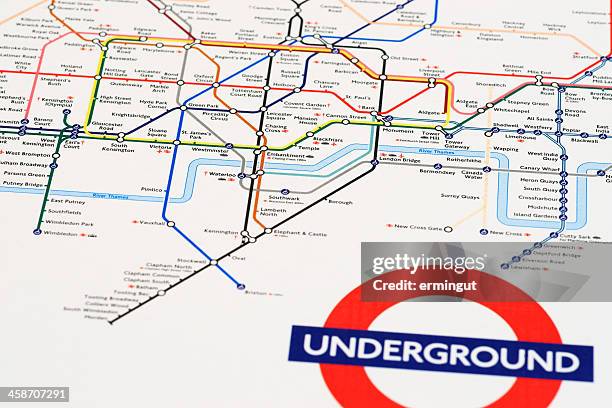 london tube map printed on mouse pad - london underground map stock pictures, royalty-free photos & images