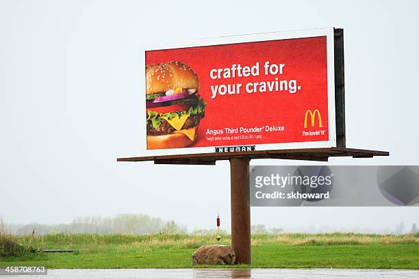 mcdonalds billboard advertising - billboard highway stock pictures, royalty-free photos & images