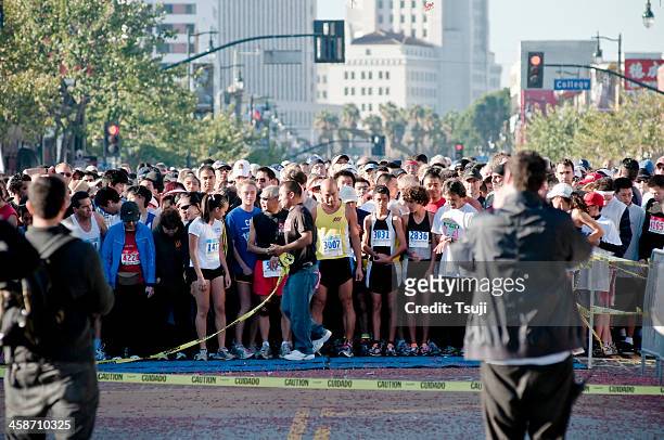 los angeles marathon - la marathon stock pictures, royalty-free photos & images