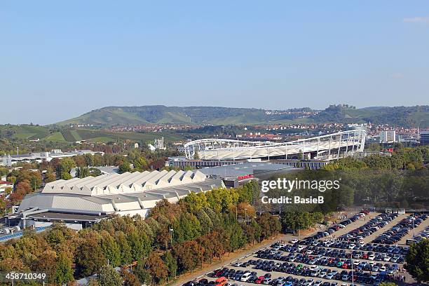 panorama of stuttgart - daimler ag stock pictures, royalty-free photos & images