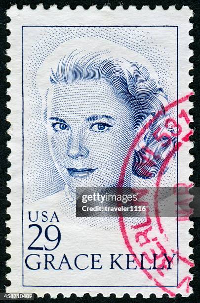 grace kelly stamp - grace kelly actress stock pictures, royalty-free photos & images