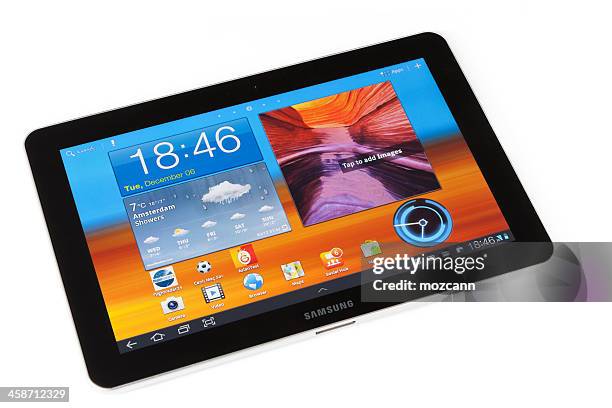 samsung galaxy tab 10.1 - samsung galaxy tab stock pictures, royalty-free photos & images