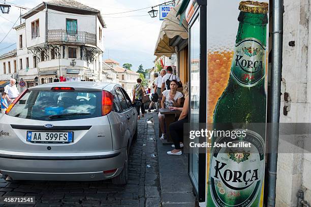 morning in gjirokastër, albania - picture of ford focus stock pictures, royalty-free photos & images