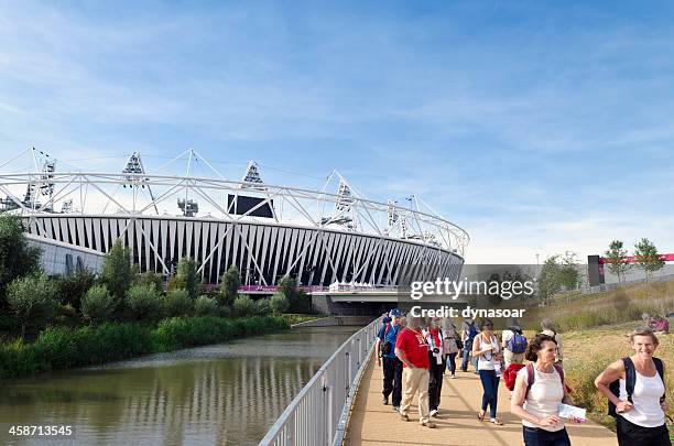 the london 2012 olympic stadium - olympic park stratford stock pictures, royalty-free photos & images