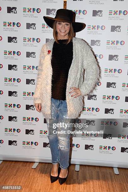 Italian singer Alessandra Amoroso attends Press Conference for Milan, city of Expo2015, will host next year MTV EMA show on November 9, 2014 in...