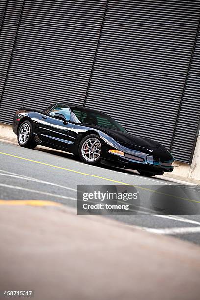 the 2003 chevrolet corvette z06 - chevrolet corvette stock pictures, royalty-free photos & images
