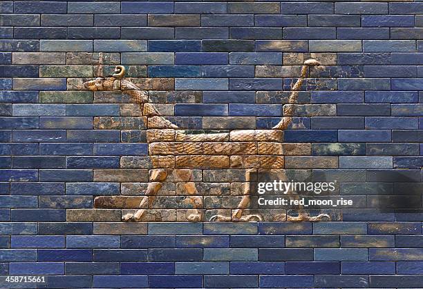 ishtar gate and processional way - cult members stock pictures, royalty-free photos & images