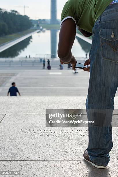 i have a dream and african american - lincoln memorial march stock pictures, royalty-free photos & images