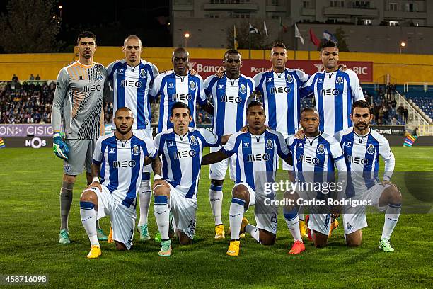 Porto initial team during the Portuguese First League match between GD Estoril Praia and FC Porto at Estadio Antonio Coimbra da Mota on November 9,...