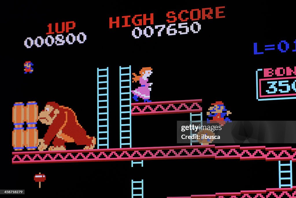 Computer-Bild des klassischen video game