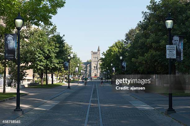 entrance of toronto university - college street toronto stock pictures, royalty-free photos & images