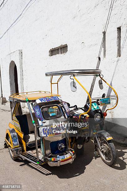 tricycle, sabang, philippines - gallera stock pictures, royalty-free photos & images