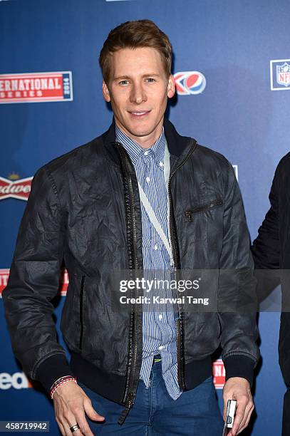 Dustin Lance Black attends as the Dallas Cowboys play the Jacksonville Jaguars in an NFL match at Wembley Stadium on November 9, 2014 in London,...