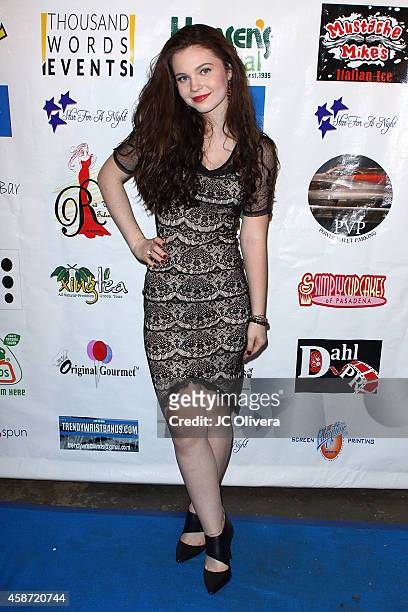 Actress Alex Ann Hopkins attends Make-A-Wish Foundation's Star for a night celebrity benefit at The Vortex on November 8, 2014 in Los Angeles,...