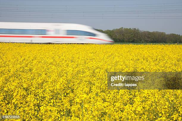 fast speeding train - high speed train germany stock pictures, royalty-free photos & images