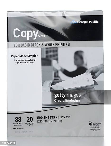 georgia-pacific copy paper ream package - ream of paper stock pictures, royalty-free photos & images