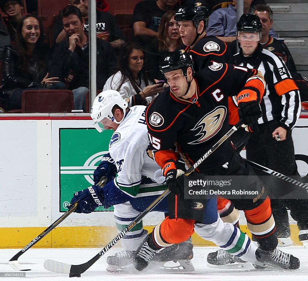 Vancouver Canucks v Anaheim Ducks