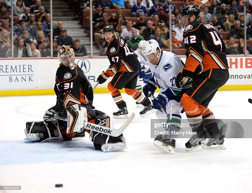 Vancouver Canucks v Anaheim Ducks