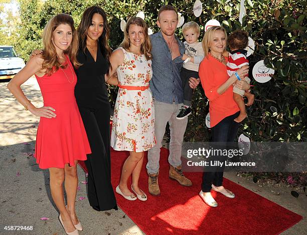 Author Samantha Ettus, actress/television personality Tamera Mowry Housley, founder of Club MomMe Rachel Pitzel, actor Eric Ladin and his son...