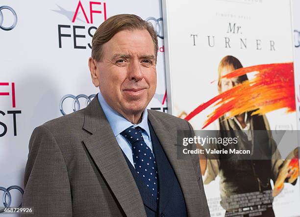 Actor Timothy Spall arrives at AFI FEST 2014 Presented By Audi Special Screening Of "Mr. Turner" at the Egyptian Theatre on November 9, 2014 in...