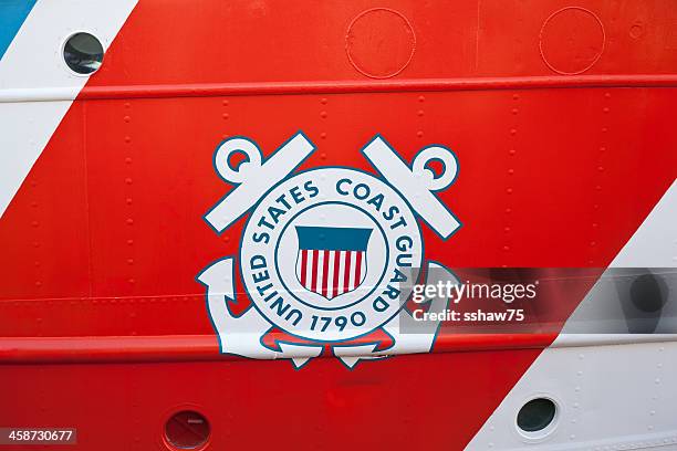 emblema de guardia costera de los estados unidos - guardacostas fotografías e imágenes de stock